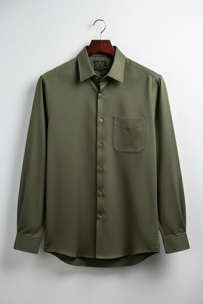 Men’s Mehendi Charm Textured Cotton Slim Fit Shirt