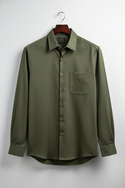 Men’s Mehendi Charm Textured Cotton Slim Fit Shirt