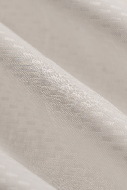 Men’s White Dobby Textured Satin Slim Fit Shirt