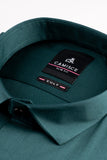 Men’s Bottle Green Lycra Satin Slim Fit Shirt