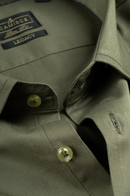 Men’s Mehendi Charm Textured Cotton Slim Fit Shirt