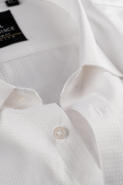 Men’s Regal White Dobby Weave Slim Fit Shirt