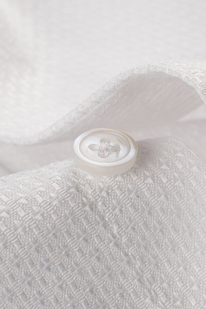 Men’s Regal White Dobby Weave Slim Fit Shirt