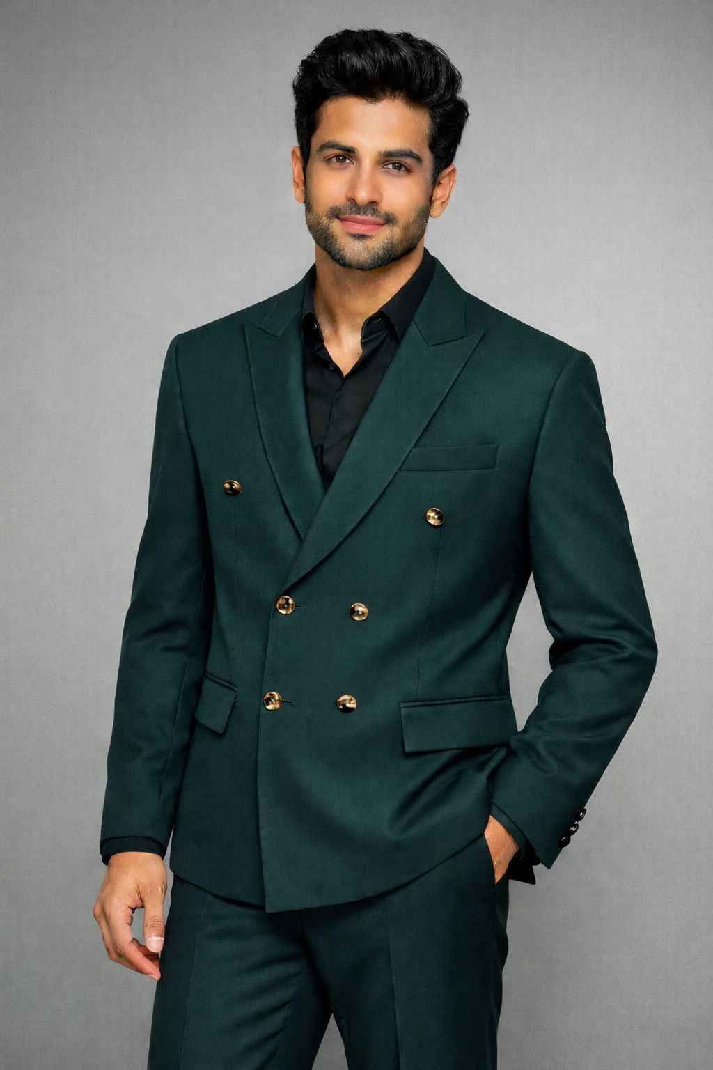 Double Breasted 2 Piece Suit