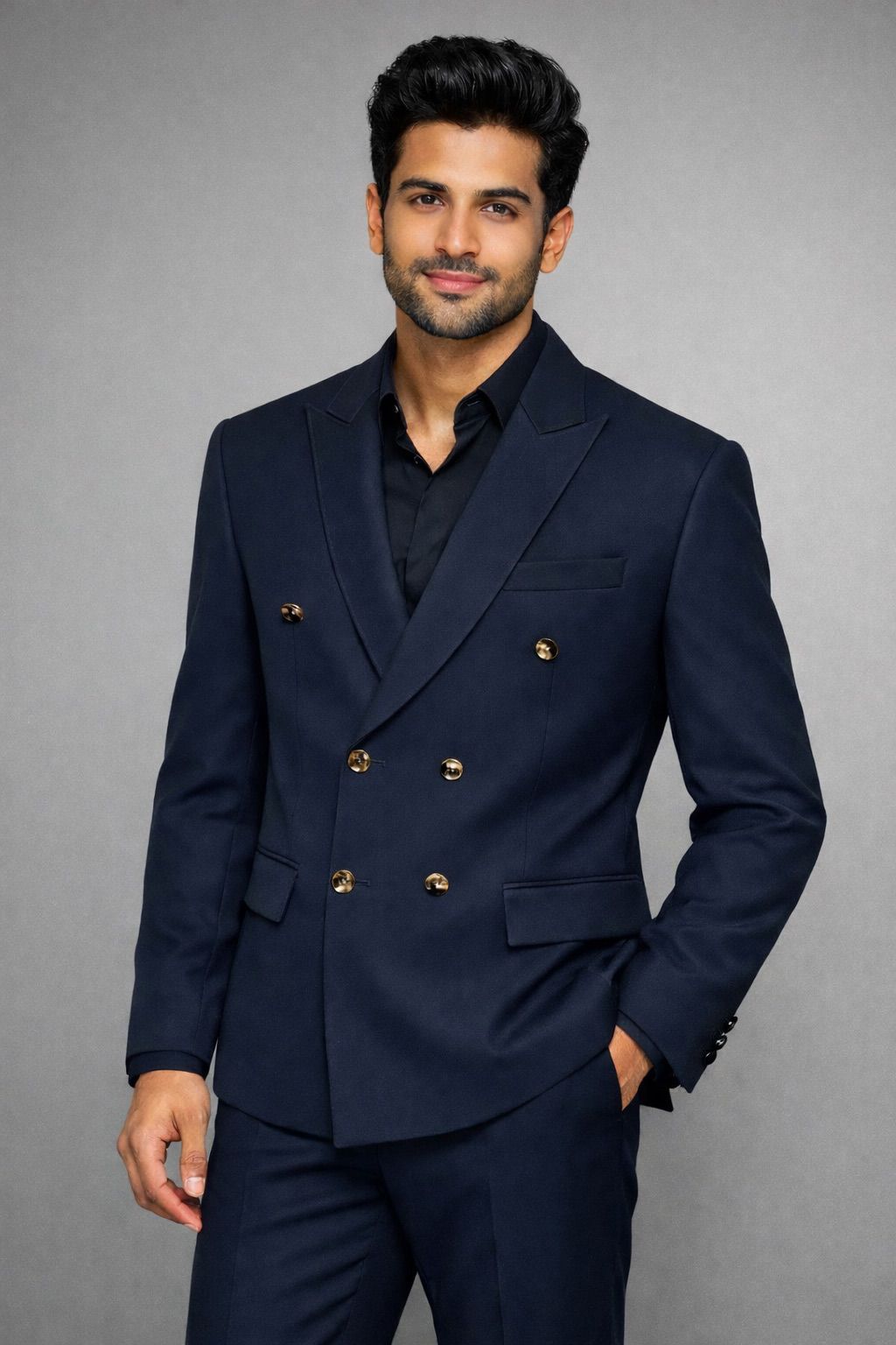 Double Breasted 2 Piece Suit