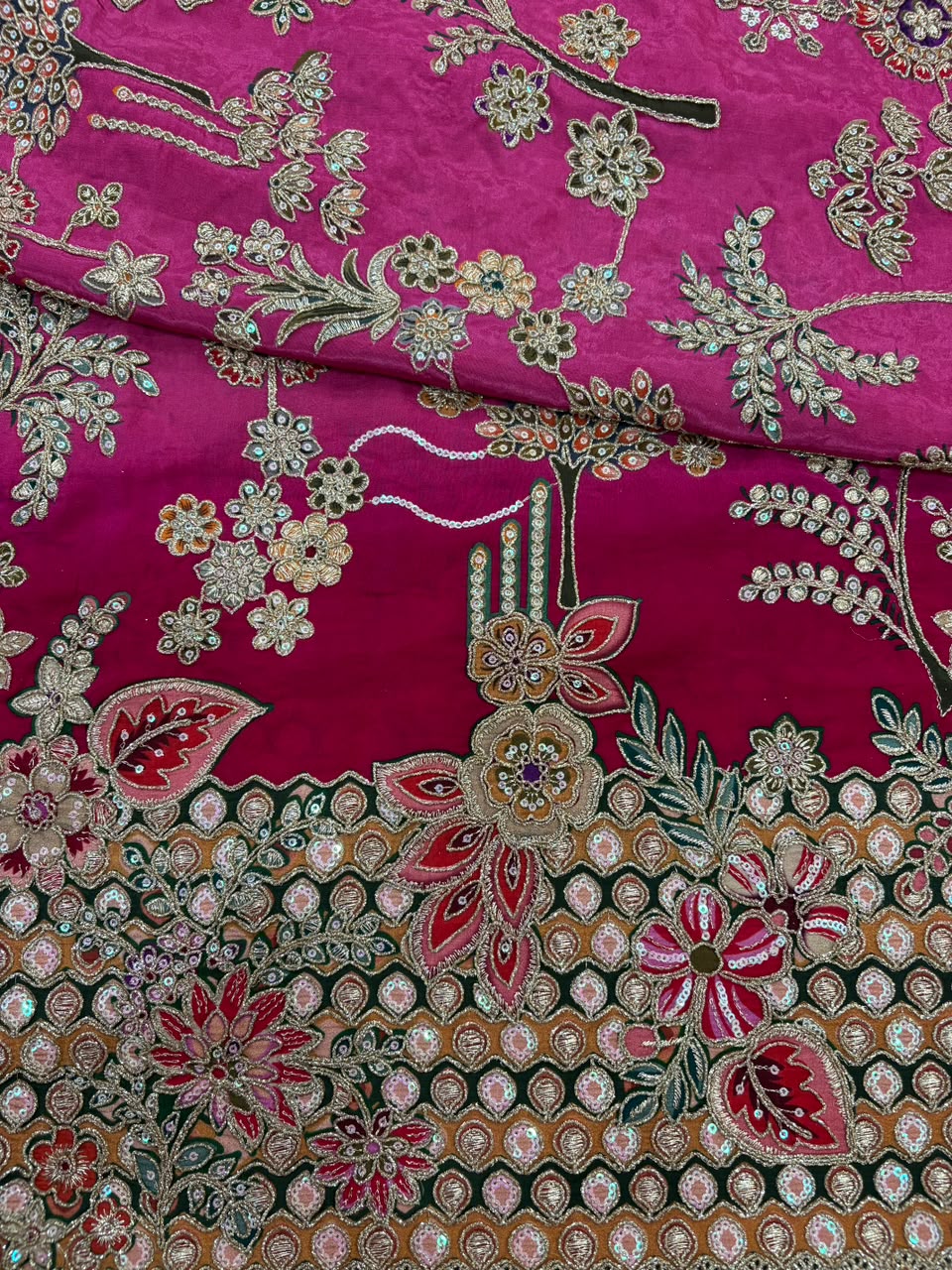 Pink Short Kurta Set with Position Print