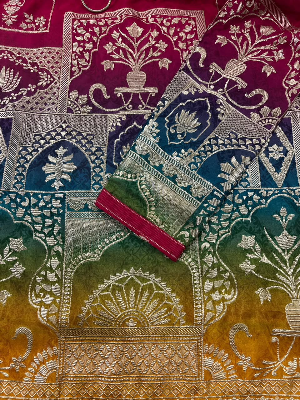 Multicolour Position Print Kurta Set
