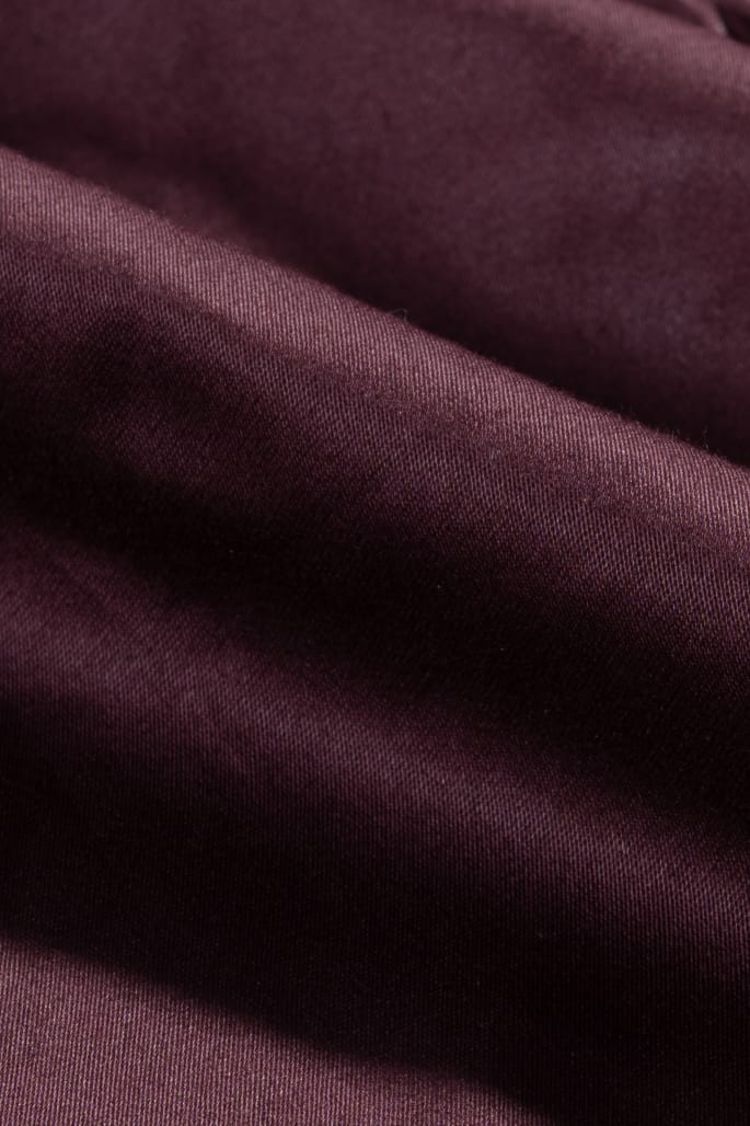 Men’s Plum Brown Satin Slim Fit Shirt