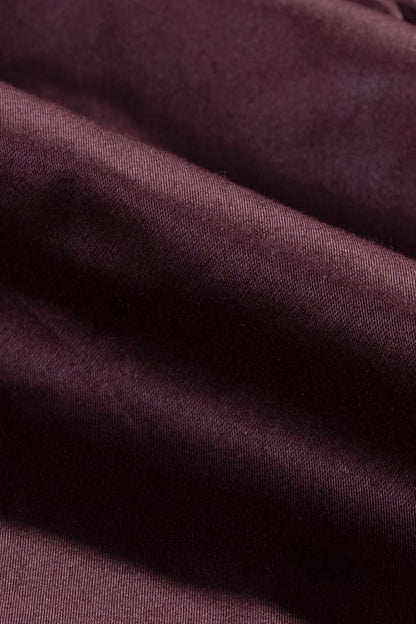 Men’s Plum Brown Satin Slim Fit Shirt