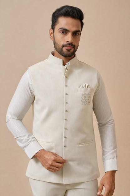 Japanese Lachhka Modi Jacket with Hotfix Flowers