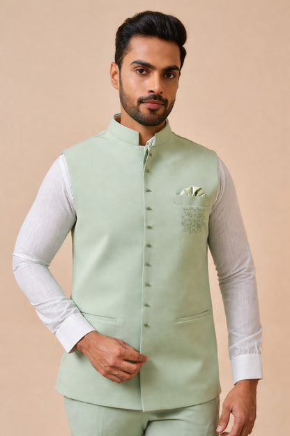 Japanese Lachhka Modi Jacket with Hotfix Flowers