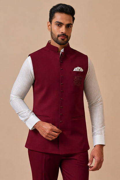 Japanese Lachhka Modi Jacket with Hotfix Flowers
