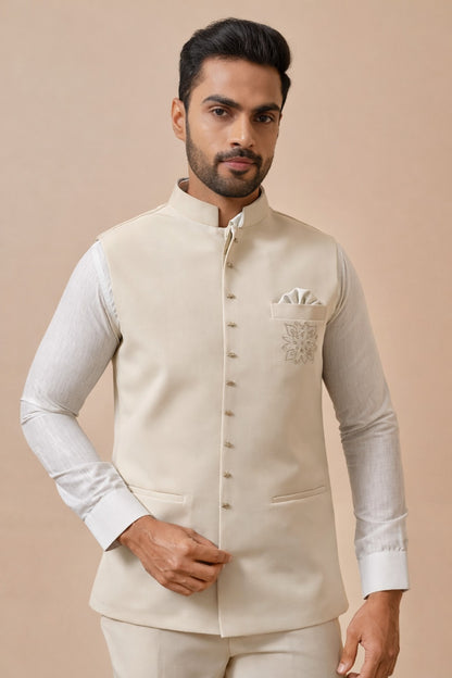Japanese Lachhka Modi Jacket with Hotfix Flowers