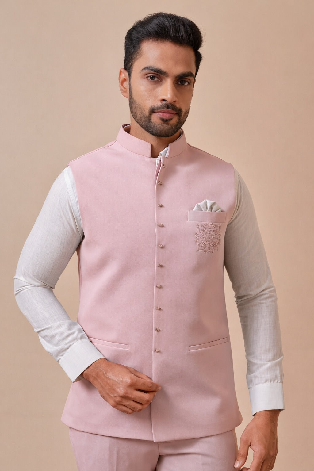 Japanese Lachhka Modi Jacket with Hotfix Flowers