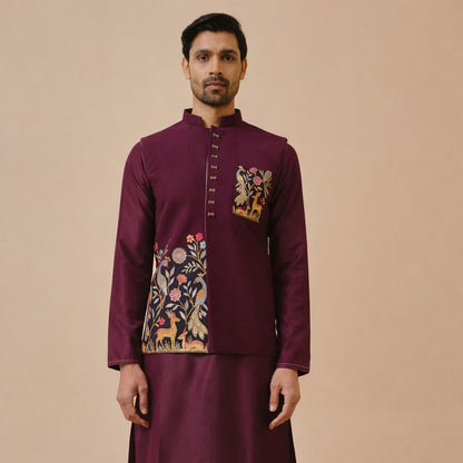 Modi Jacket with Royal Deer Embroidery