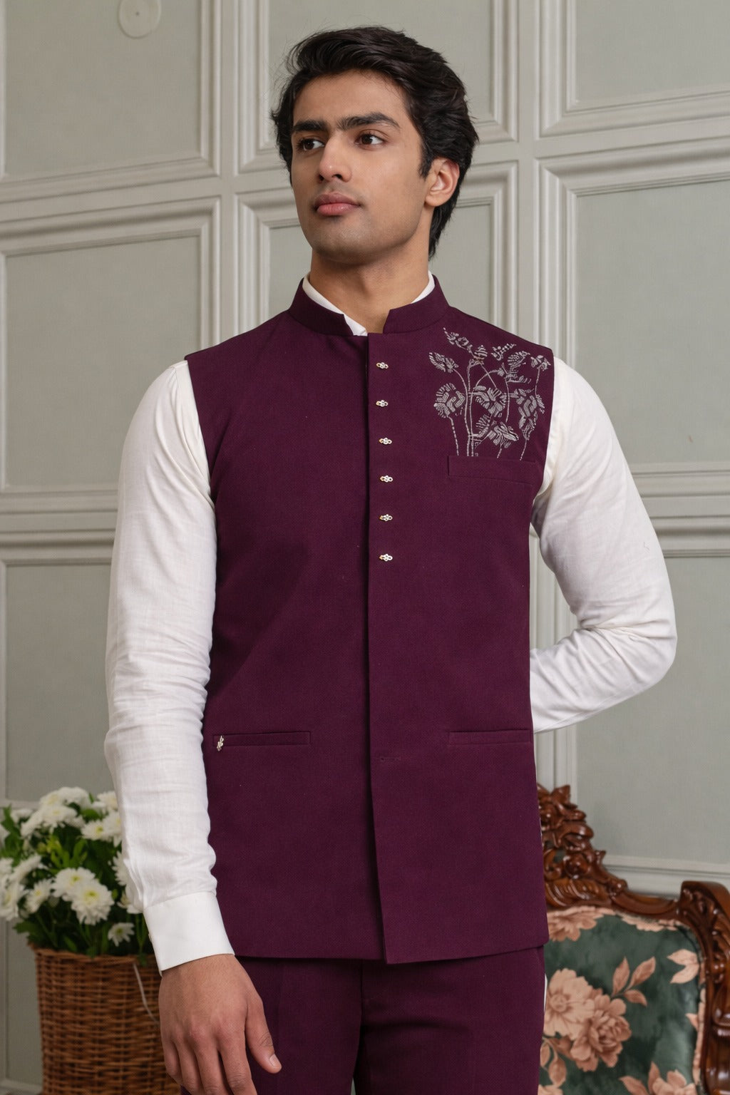 Modi Jacket with Hotfix Butta Detailing