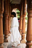Men's White BSY Kurta Set with Sequins & Zari Embroidery