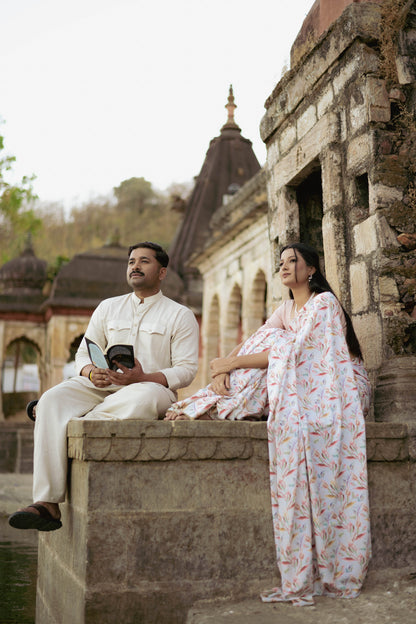 Classic Linen Blend Pathani Suit for Men