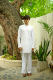 Men's Linen 5 Blend Short Kurta Set