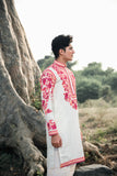 Off White Floral Kurta Set