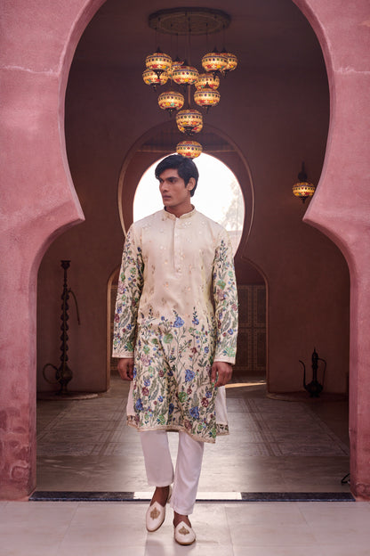 Cream Festive Kurta set