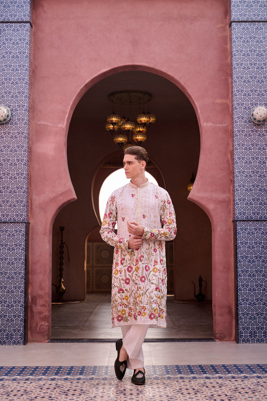 Off White Festive Kurta Set