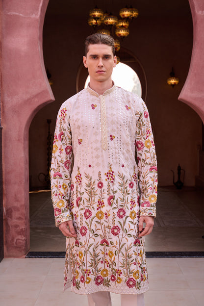 Off White Festive Kurta Set