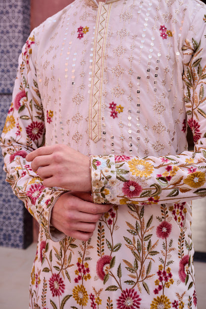 Off White Festive Kurta Set