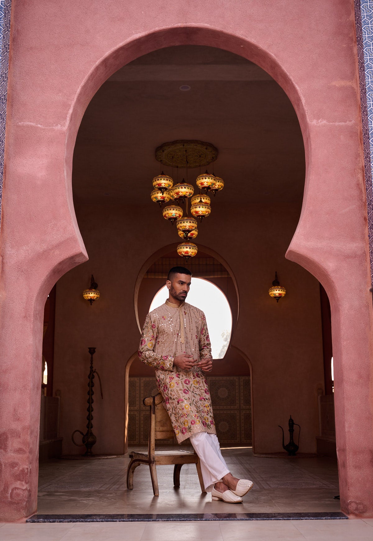 Beige Festive Kurta Set