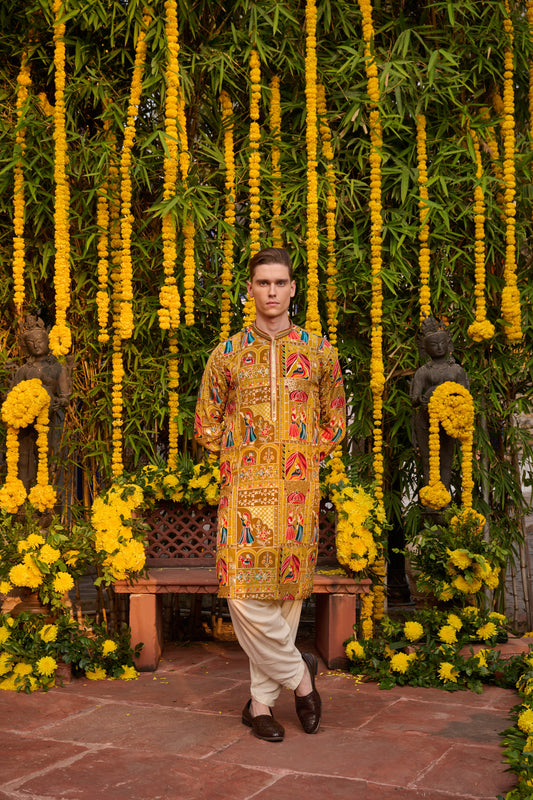 Mustard  Festive Kurta Set