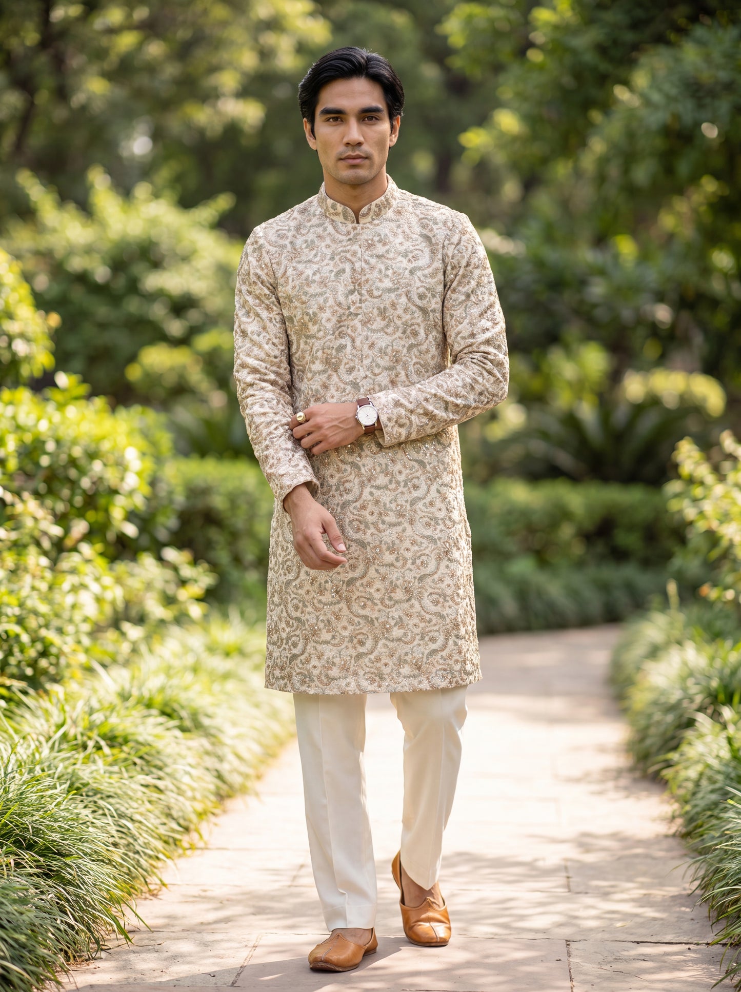 Multicolour Rayon Straight Cut Long Kurta Set with Sequin Work