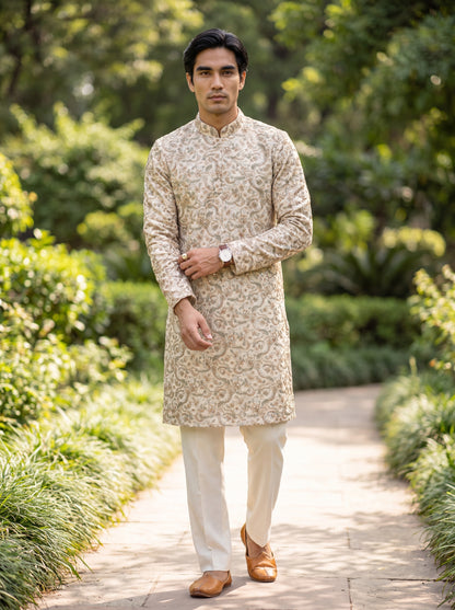 Multicolour Rayon Straight Cut Long Kurta Set with Sequin Work