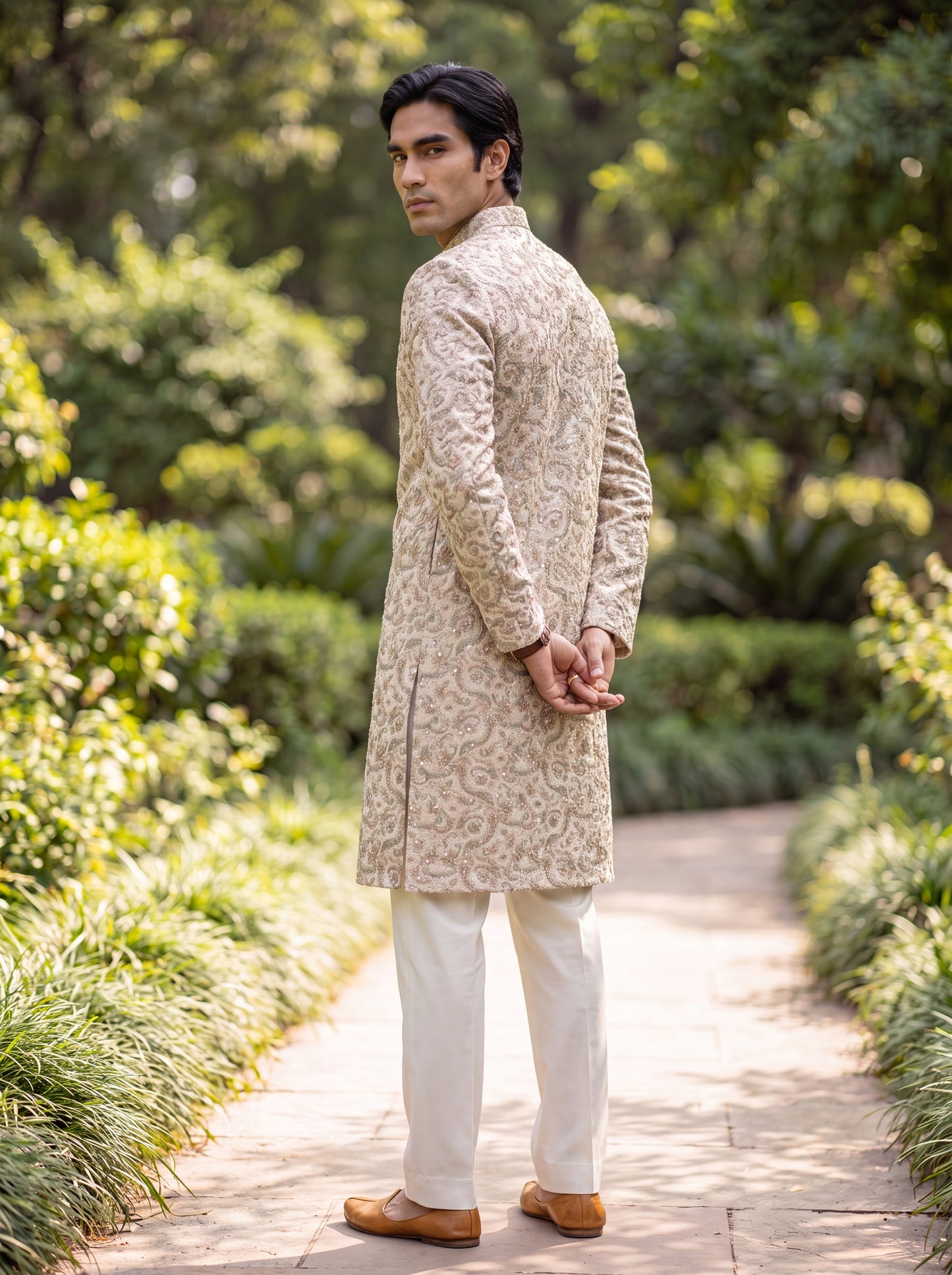 Multicolour Rayon Straight Cut Long Kurta Set with Sequin Work