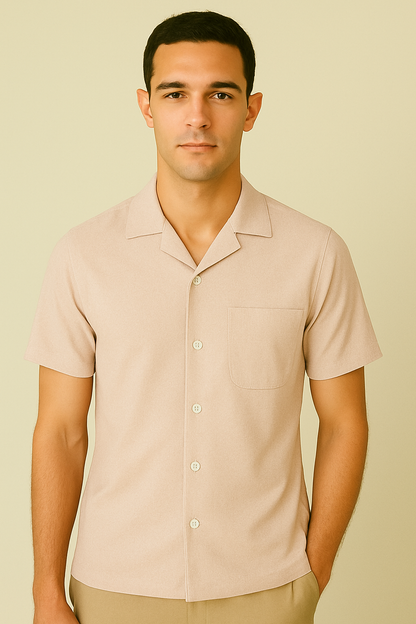 Regular Fit Peach Shirt