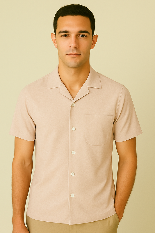 Regular Fit Peach Shirt
