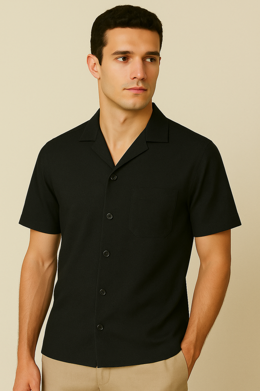 Regular Fit Black Shirt