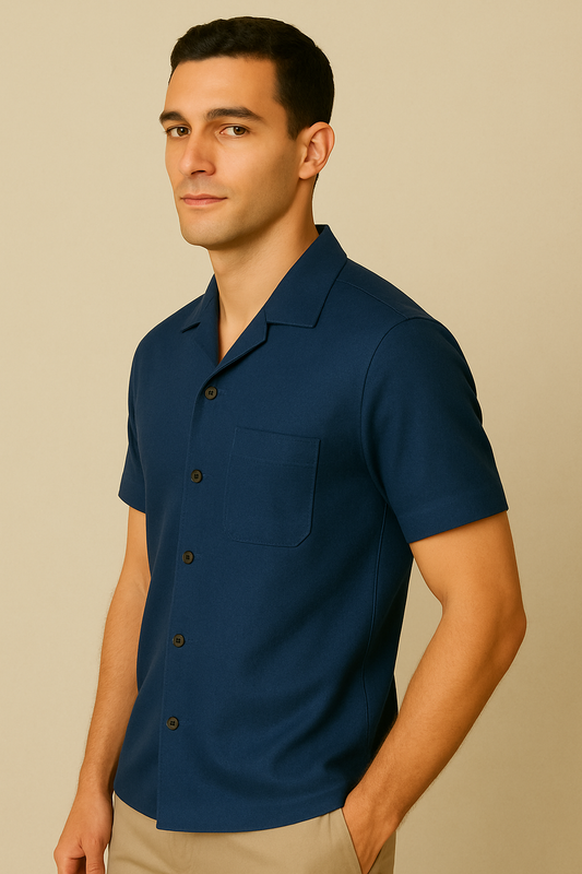 Regular Fit Navy Blue Shirt